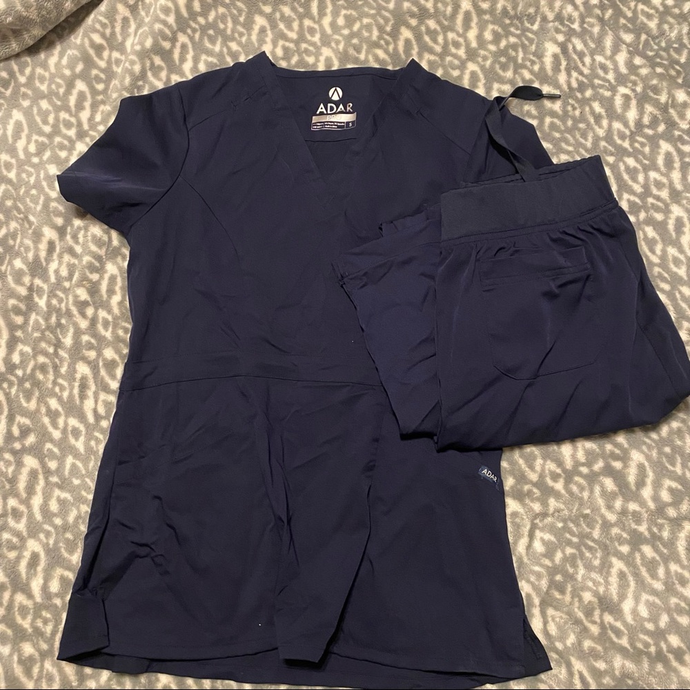 Navy Blue Womens Scrub Set